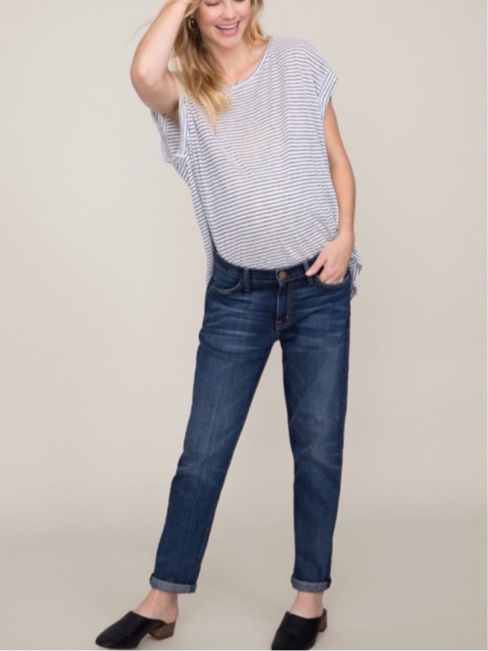 CURRENT ELLIOTT X HATCH- Boyfriend Maternity Jean